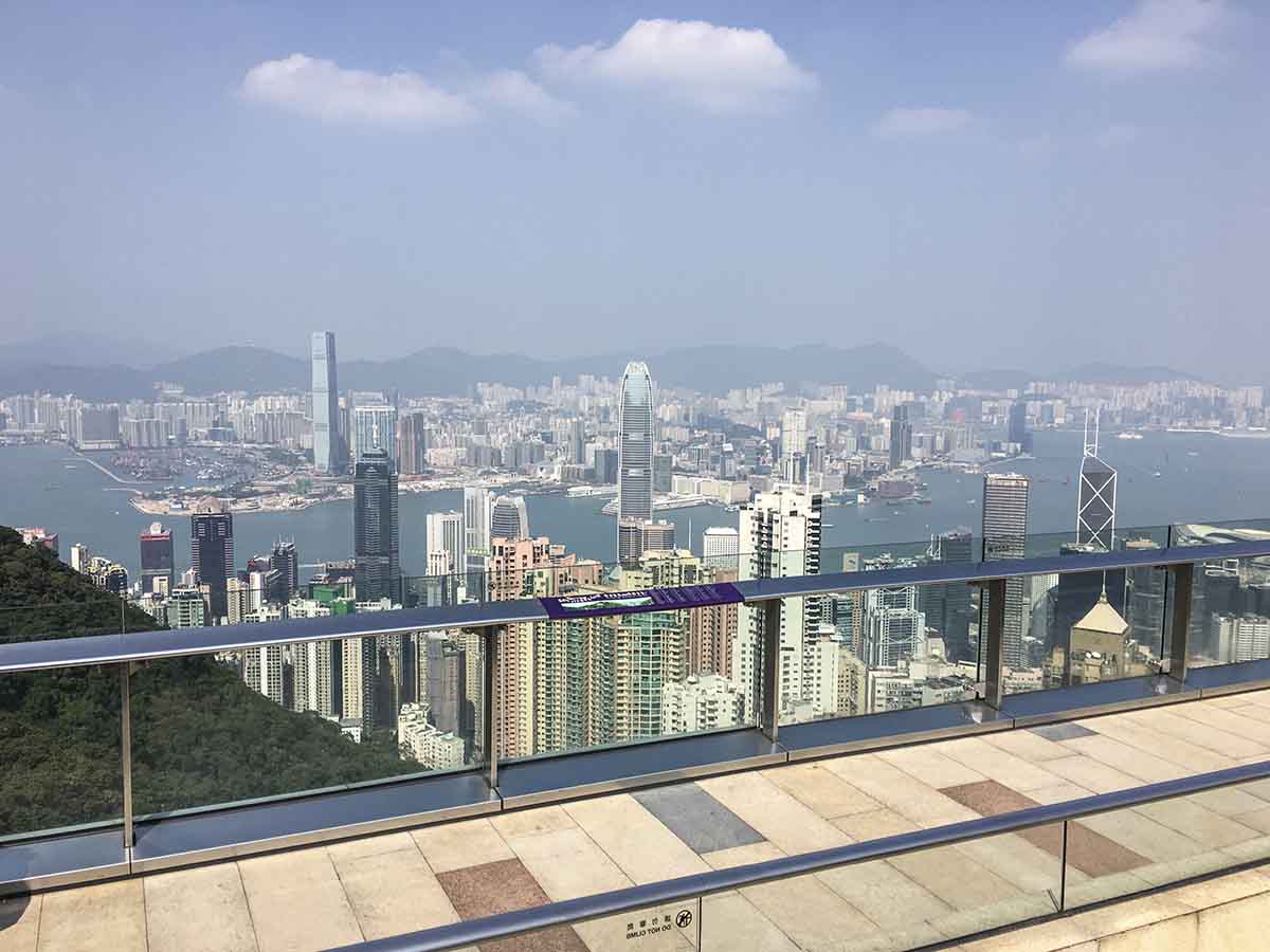 Daytime view of Hong Kong from Victoria peak