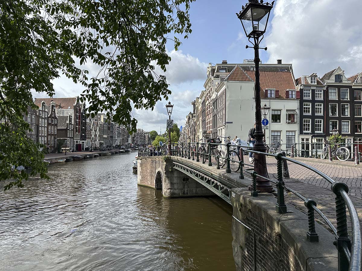 Bridge over a canal in central Amsterdam