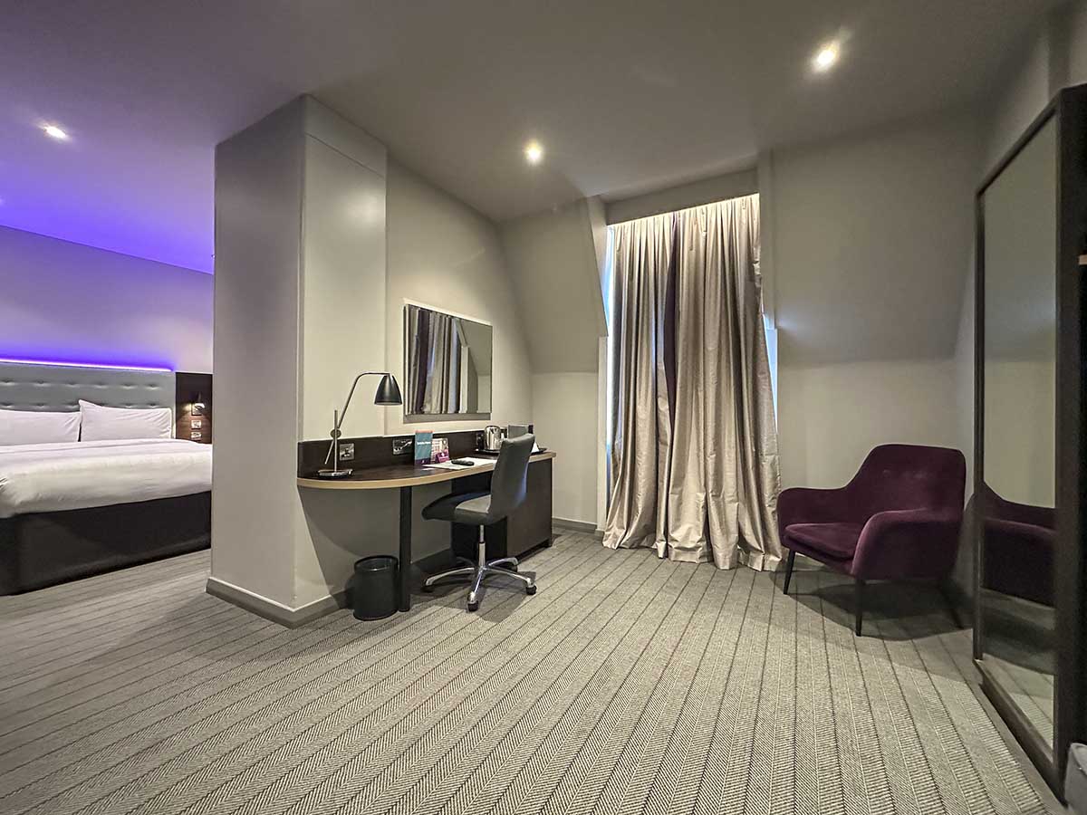 My suite at the Premier Inn at London County Hall in Central London